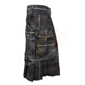 Prix de gros Kilts de tartan décontractés pour hommes à l'extérieur Kilts de tartan légers surdimensionnés avec logo personnalisé pour hommes - Product Image 4