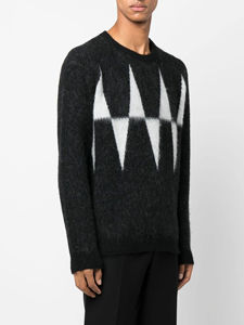 Custom <b>Men's</b> <b>Mohair</b> Alpaca Wool Knitted Pullover Inlay Jacquard Design Argyle Pattern Anti-Shrink Warm <b>Sweater</b> for Winter Season - Product Image 5