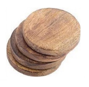 Wholesale Custom Round Wooden Coasters Sets for Drinks Coffee with Holder Free Coasters - Product Image 5