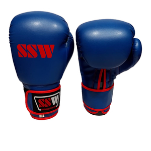 Gants de poinçonnage personnalisés OEM 16oz logo en cuir PU respirant professionnel personnalisable pour une utilisation en extérieur dans la boxe d'arts martiaux - Product Image 1