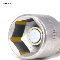 TOOLJOY Adaptateur de douille magnétique hexagonale 1/4 pouce, qualité impact, pour visseuse électrique, usage domestique et professionnel, pièce individuelle