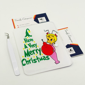 Aimant de carreaux acryliques avec étiquette personnalisée de haute qualité Joyeux Noël Design Cils et outils durables - Product Image 6