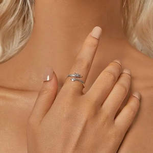 <b>Adjustable</b> Dragon <b>Ring</b> in <b>Silver</b> for Gift Giving - Product Image 4