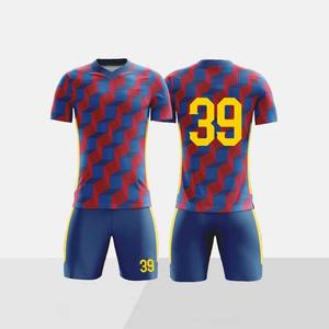 Maillot de football à séchage rapide personnalisable pour adultes, service OEM, coupe automatisée, nom de l'équipe, uniforme de football imprimé «ensembles» - Product Image 1