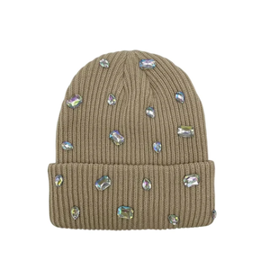 Gorro de Punto Personalizado con Parche de Cuero para Hombre y Mujer, Gorro de Invierno de Punto Personalizado - Product Image 2