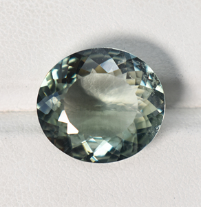 Gema Ovalada de Amatista Verde de 10.50 Quilates, Gema de Amatista de Laboratorio Impecable de 16.5X15 mm, Gema Suelta para la Elaboración de Joyas - Product Image 1