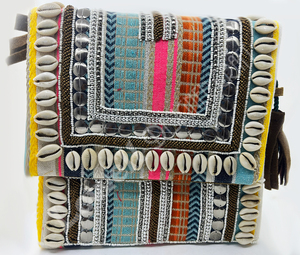 Wholesale Custom Large Capacity Bohemian Style Zipper <b>Messenger</b> Clutch <b>Bag</b> Vintage Embroidered Cotton Crossbody Purse <b>Women</b> - Product Image 2