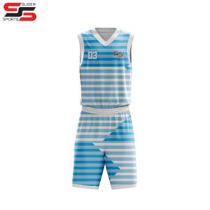 Wholesale <b>High</b> Quality Basketball Uniform Shirt and Short Sets Sublimation <b>Printing</b> Basketball Uniform Sports Team Set - Product Image 3