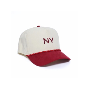 Wholesale Vietnam Manufacturer <b>Waterproof</b> Golf <b>Hats</b> Twisted Two Tone Rope Cap 5 Panel Custom Embroidered Logo Curved Bill Caps - Product Image 3