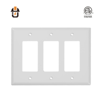Cubierta de Interruptor de Pared de PC Blanca de Tamaño Mediano, Personalizable, con Certificación ETL, para Decoración de Interiores