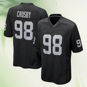 Maillot de rugby pour homme noir et blanc, séchage rapide, col en V, manches courtes, 100% polyester, imprimé par transfert thermique Crosby Mendoza Adams Jackson - Product Image 4