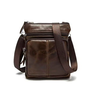 Sac à bandoulière pour homme, mode, plusieurs compartiments, en cuir, durable, léger, pour les voyages, le travail, les activités de plein air - Product Image 4