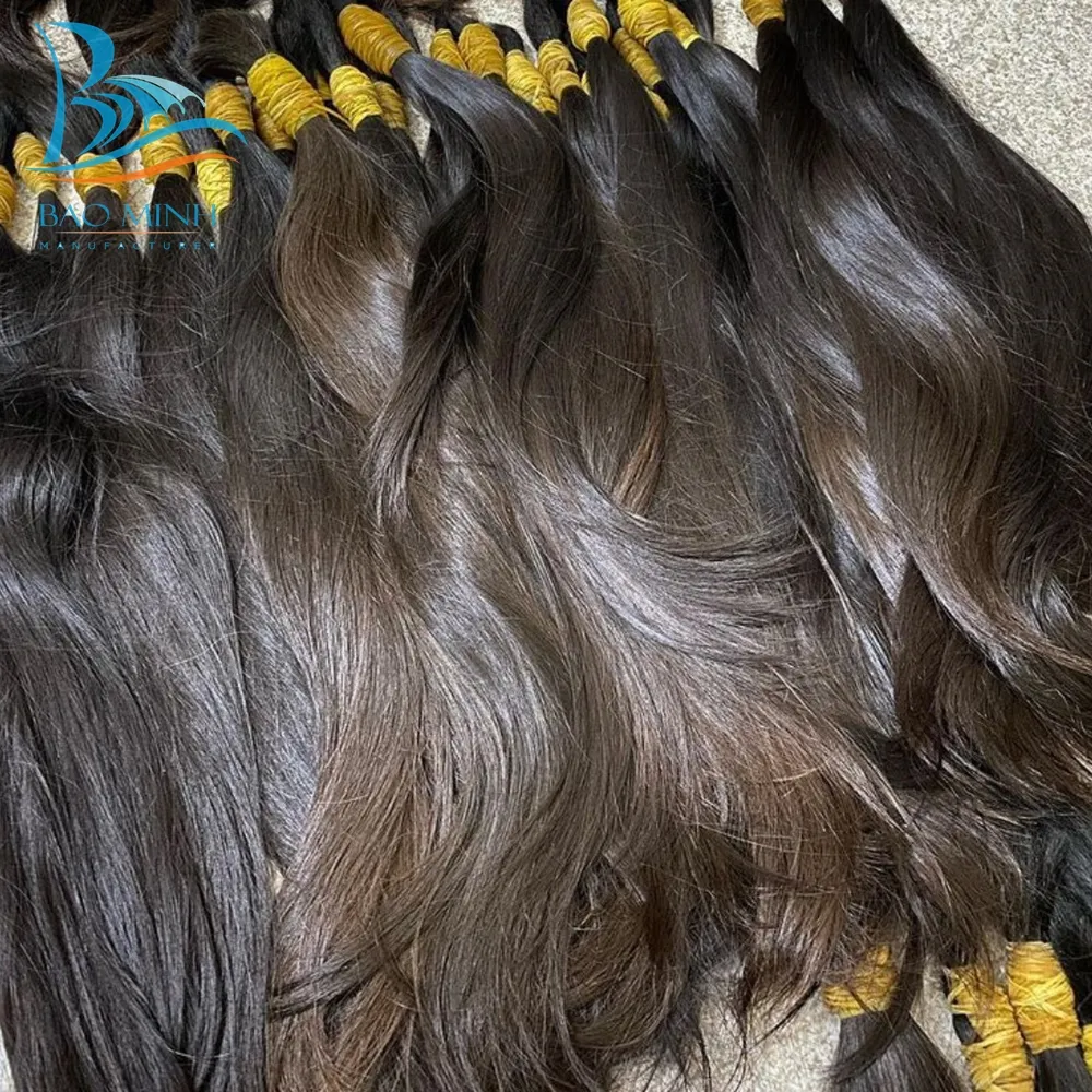 Potongan kualitas Premium dari satu donor 100% kutikula selaras vendor grosir rambut mentah Vietnam tanpa penumpahan tidak kusut rambut jumlah besar