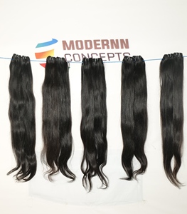 Extensions de cheveux indiens en gros, 100% non traités, Remy, vierges bruts, cuticules alignées, double trame machine, 100g - Product Image 3