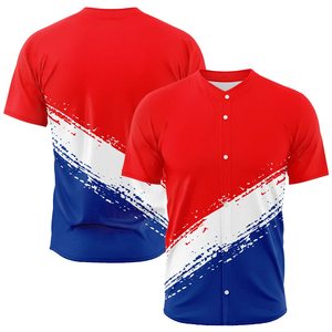 Camiseta de béisbol OEM, camisetas de béisbol con cuello en V vintage, uniforme de béisbol de diseño único fabricado en Pakistán - Product Image 3