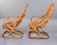 TIMELESS CRAFT Chaise en bambou de qualité supérieure, faite à la main, personnalisable, légère, design moderne, pour salon, maison, jardin, utilisable en toutes saisons