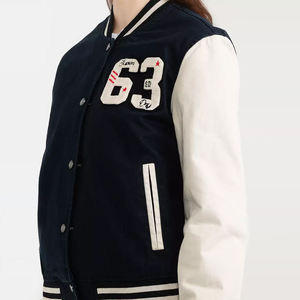 Chaqueta Universitaria Personalizada para Mujer, Fabricante de Ropa Urbana, Chaquetas Letterman, Chaquetas de Béisbol con Parches Bordados en Chenilla de Lana - Product Image 5