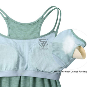 Top corto tipo camisola con tirantes ajustables, acanalado, con sujetador incorporado, sin costuras, transpirable y moldeador para mujer, venta al por mayor OEM - Product Image 4