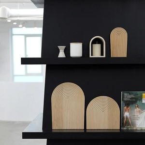 Nouvelle arrivée Boho en bois arc-en-ciel plateau assiette de service planche de bois décorative faite à la main du Vietnam - Product Image 5