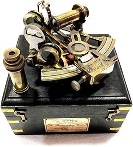 Sextant en laiton fait à la main avec technique polie navire nautique allemand durable pour décor de bureau d'hôtel à la maison livré avec une boîte en bois dur - Product Image 6