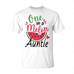 Maglietta promozionale coordinata per la famiglia per il primo compleanno di One in a Melon Auntie - Product Image 2