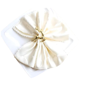 Anneau de serviette en métal noir élégant, porte-mouchoir pour décoration de table de mariage, manchette de serviette en métal de première qualité - Product Image 5