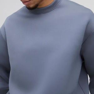 Custom Men's Regular Fit 100% Cotton Fleece Eco-Friendly Waterproof Anti-Pilling Drop Shoulder Crew Neck Pullover Sweatshirt - Product Image 4