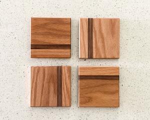 ที่รองแก้วไม้วอลนัทและไม้อะคาเซียหรูหราเสื่อและแผ่นรองจานไม้ - Product Image 3