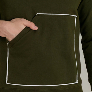 Ropa informal de mezcla de algodón, sudadera de algodón en blanco de lana gruesa, ajuste de peso pesado, logotipo estampado personalizado, nueva llegada, sudadera para hombres - Product Image 6