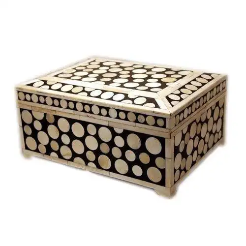 뜨거운 판매 뼈 속지 완성 된 나무 보관 상자 가정 용품 보관을위한 수제 장식 보석 상자
