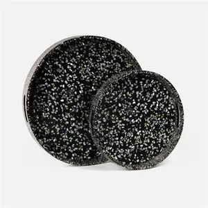 Accrocheur nacre incrustation plateau laque Ramadan plateau de service chargeur assiettes OEM variété de modèles décor personnalisé - Product Image 4