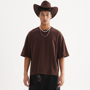 เสื้อยืดแขนสั้นสำหรับผู้ชายผ้าฝ้ายแท้ทรงหลวมลำลองสำหรับกลางแจ้ง - Product Image 4