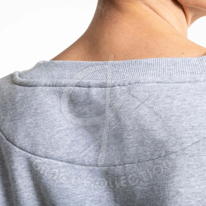 Sudadera de entrenamiento de gimnasio de manga larga recortada personalizable 100% algodón logotipo frontal para ejercicio de invierno - Product Image 6