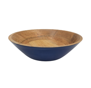 ชามไม้ทรงกลมขนาดกลางสำหรับใช้บนโต๊ะอาหารชามไม้สีน้ำตาล - Product Image 6