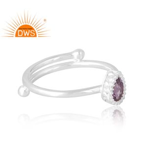 Anillo de piedras preciosas de amatista Rosa Natural de Plata de Ley 925 más vendido, joyería personalizada para mujer, regalo para ella - Product Image 4