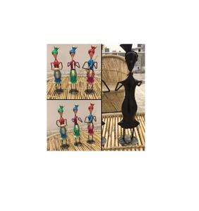 Juego de 3 Figuras Decorativas de Músicos Punjabi Antiguos de la India, Listas para Exportar al por Mayor, para Decoración Tradicional y Regalos - Product Image 3
