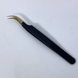 Pinzas de extensión de pestañas de acero inoxidable con etiqueta privada y logotipo personalizado al por mayor, punta de fibra puntiaguda disponible para etiquetado privado - Product Image 1