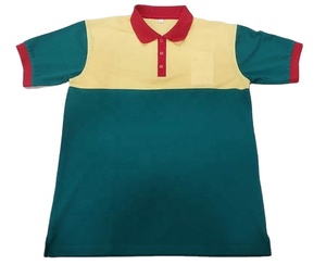 Design personnalisé de qualité supérieure unisexe à manches courtes T-shirt polo à blocs de couleurs vêtements de sport T-shirt polo tricoté confortable - Product Image 1