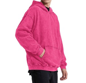 Sudaderas con capucha de poliéster/algodón mezcladas con estampado personalizado para hombre de alta calidad, sudaderas de invierno de longitud larga de Color sólido, básicas de 300 gramos - Product Image 5