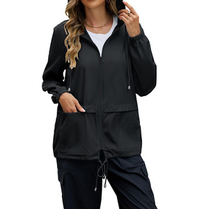 Hot Selling <b>Top</b> Trendy Fabric Best material soft textured Good Waterproof Hiking Jacket Hooded Rain Suit For Women's - Product Image 5