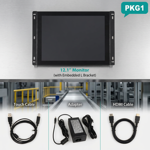 Monitor de Interfaz RS232 Más Vendido, Monitor Serial con Montaje en Panel, Monitor Resistivo RS232 con Soportes de Montaje en Panel - Product Image 1