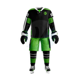 Uniforme de Hockey sobre Hielo al por Mayor, Ecológico, 100% Poliéster, de Secado Rápido y Transpirable, Personalizado para Equipos con Opciones de Diseño Personalizadas - Product Image 2