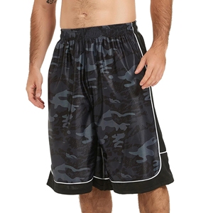 Short de basket-ball personnalisé pour hommes, imprimé camouflage, maille respirante, séchage rapide, fabricant OEM de vêtements de sport avec fermeture à cordon de serrage - Product Image 5
