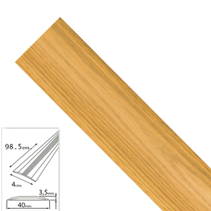 Bordo Adesivo per Tappeti in Metallo Effetto Quercia 98,5 cm. - Product Image 1