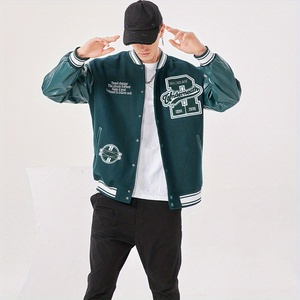 Chaqueta Varsity de Satén con Logotipo Personalizado, Talla Grande para Hombre, Estilo Urbano, con Capucha, Impermeable, Reversible, con Revestimiento de Tela de Lona - Product Image 6