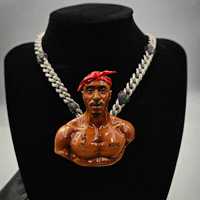 Colgante Personalizable de Rapper con Rostro 3D en Esmalte, Plata de Ley 925, Joyería Hip Hop, Moissanita Helada, Sin Níquel, Colgantes de Rosa