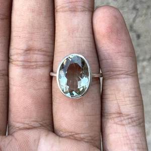 <b>Green</b> Amethyst Stone Solid 925 Sterling Silver Classic Design Women's <b>Ring</b> for Anniversary and Valentine's Day Gift - Product Image 6