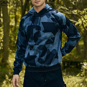 Sudadera con Capucha de Camuflaje para Hombre, Ropa Urbana Transpirable, Sudadera Básica de Algodón Combinado, Sudadera con Capucha de Camuflaje con Logotipo Personalizado en Venta - Product Image 3