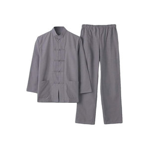 ชุดสูทศิลปะการป้องกันตัวชุดถังจีนแบบดั้งเดิมชุดกังฟูในชุดสูทศิลปะการต่อสู้สีเทาเข้มตามสั่ง - Product Image 1