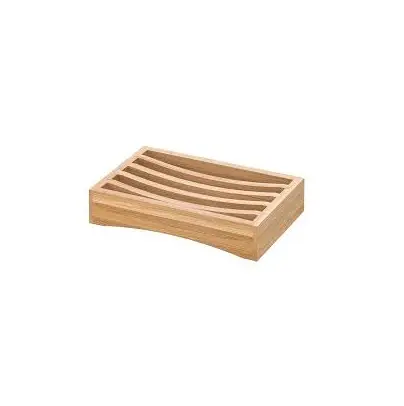 Ultimo pezzo portasapone in legno portasapone quadrato in legno naturale/portasapone per accessori da bagno in vendita